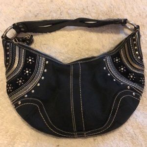 Black Coach Shoulder / Hobo Style Purse